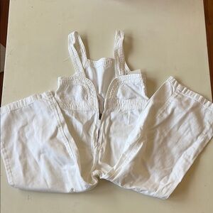 White Denim Overalls